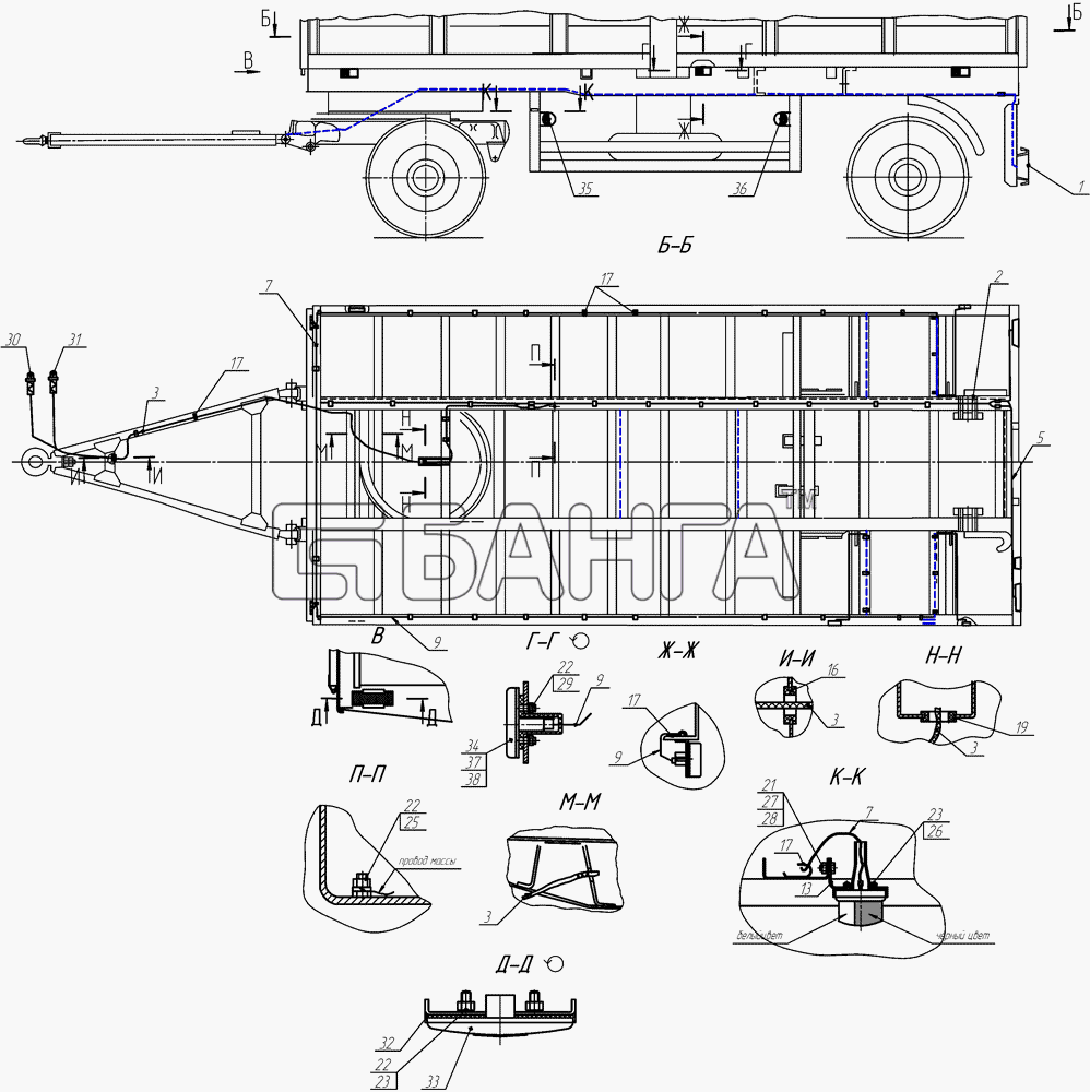НефАЗ НефАЗ-8332 (2010) Схема Установка электрооборудования banga.ua